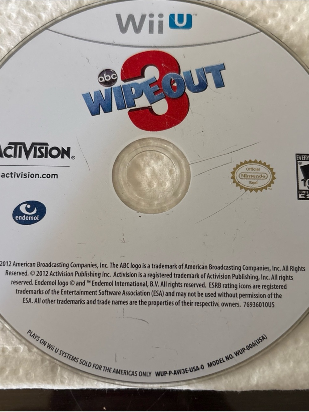 Wii U Wipeout 3 - Game Disc only